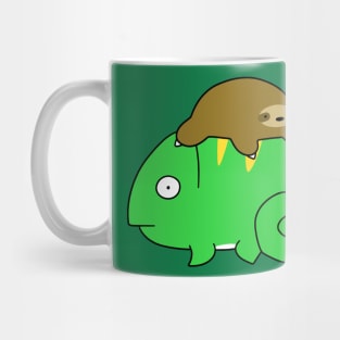 Little Sloth and Chameleon Mug